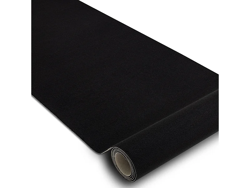TAPIS DE COULOIR ANTIDÉRAPANT RUMBA couleur unique noir 70x470 cm