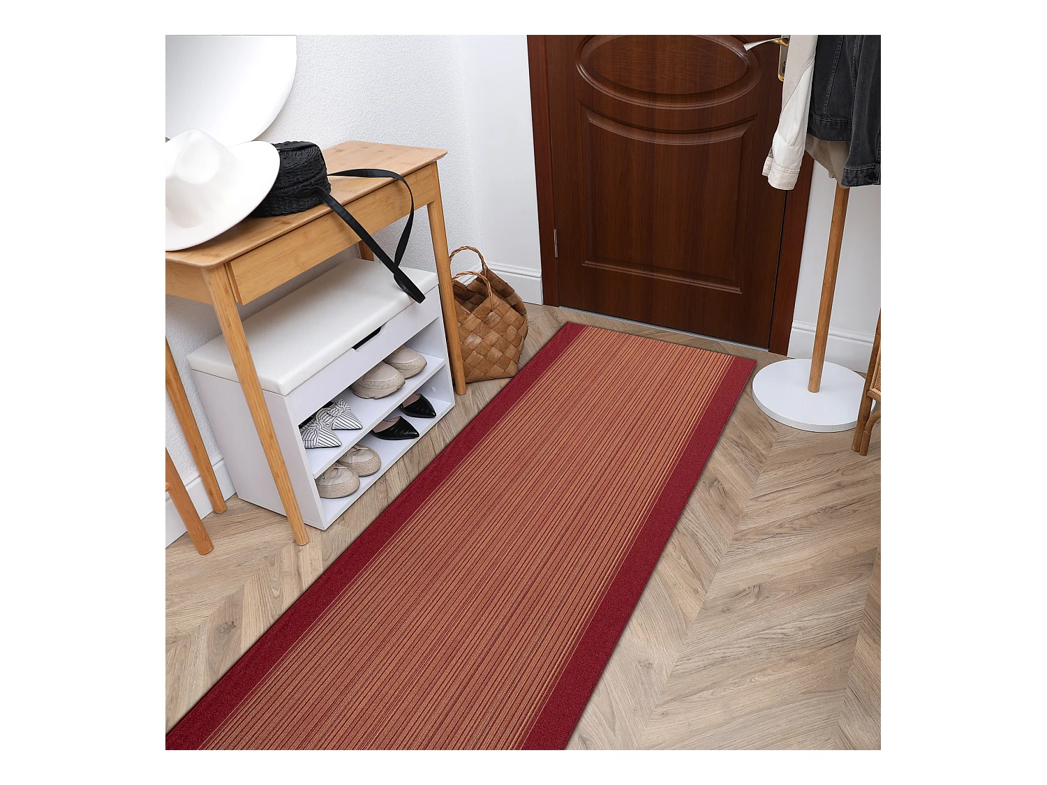 TAPIS DE COULOIR ANTIDÉRAPANT CARNABY orange 67x900 cm