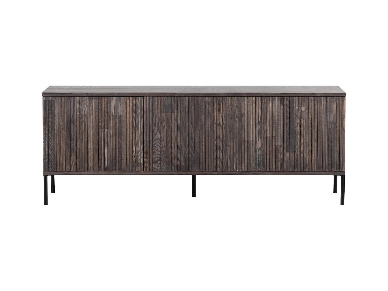 GRAVURE - Meuble TV en bois de frêne expresso 150 cm