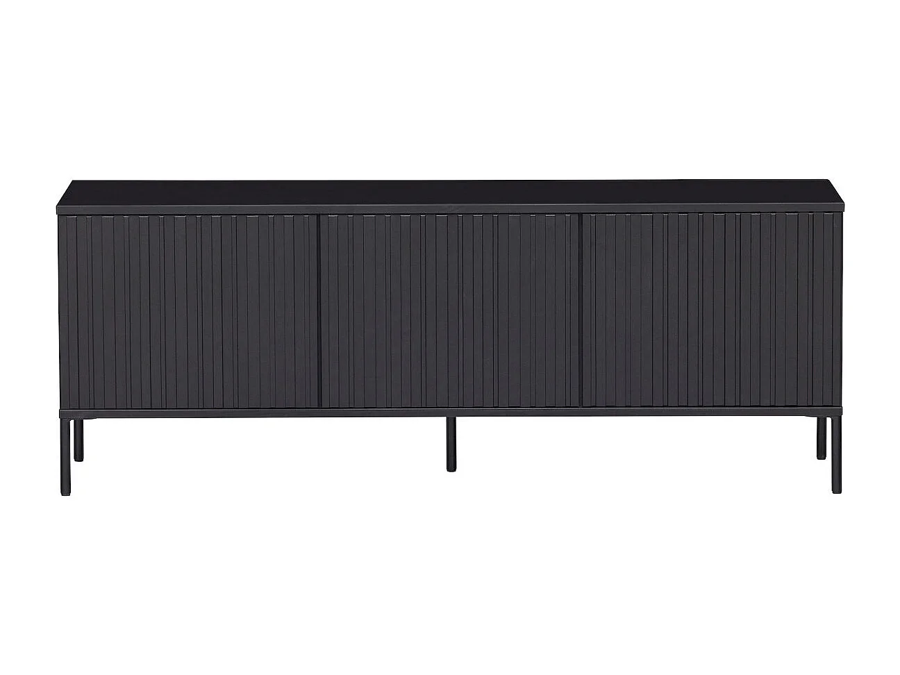 GRAVURE - TV-Möbel aus schwarzem Kiefernholz L150