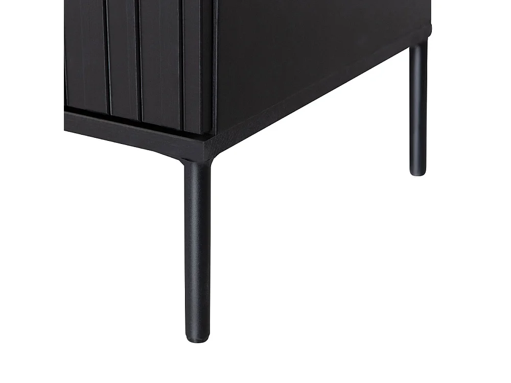 GRAVURE - Meuble TV en bois de pin noir