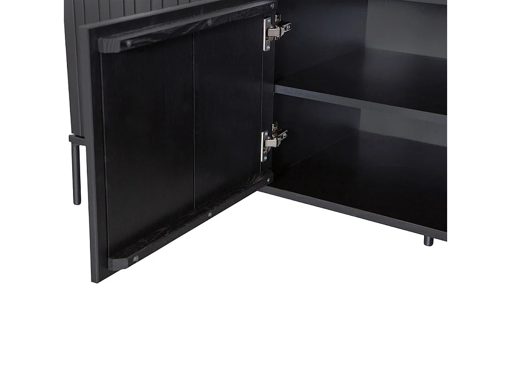 New Gravure - Meuble TV en bois L150cm - Noir