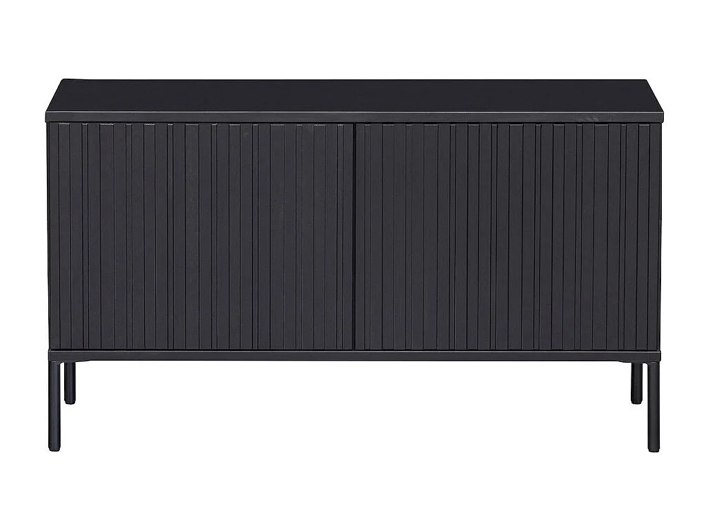 GRAVUR - TV-Möbel aus schwarzem Kiefernholz L100