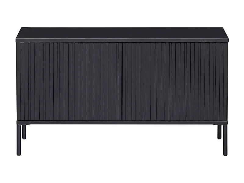 GRAVURE - Meuble TV en bois de pin noir 100 cm