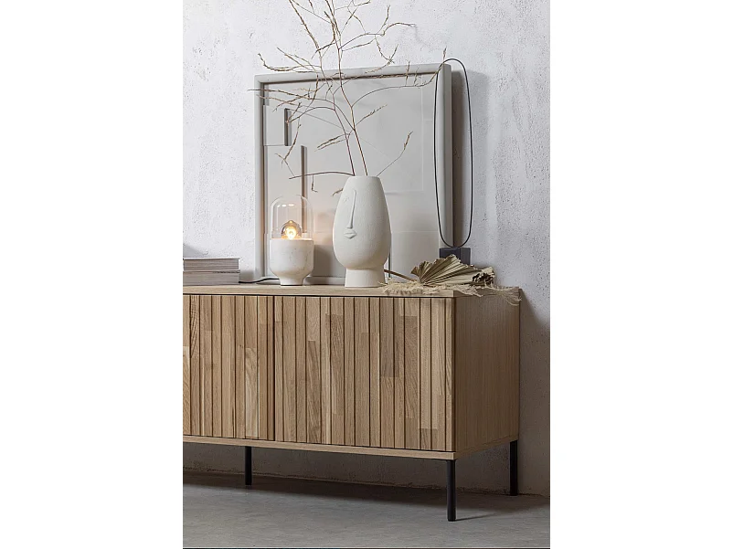 GRAVURE - Mobile TV in rovere naturale L150