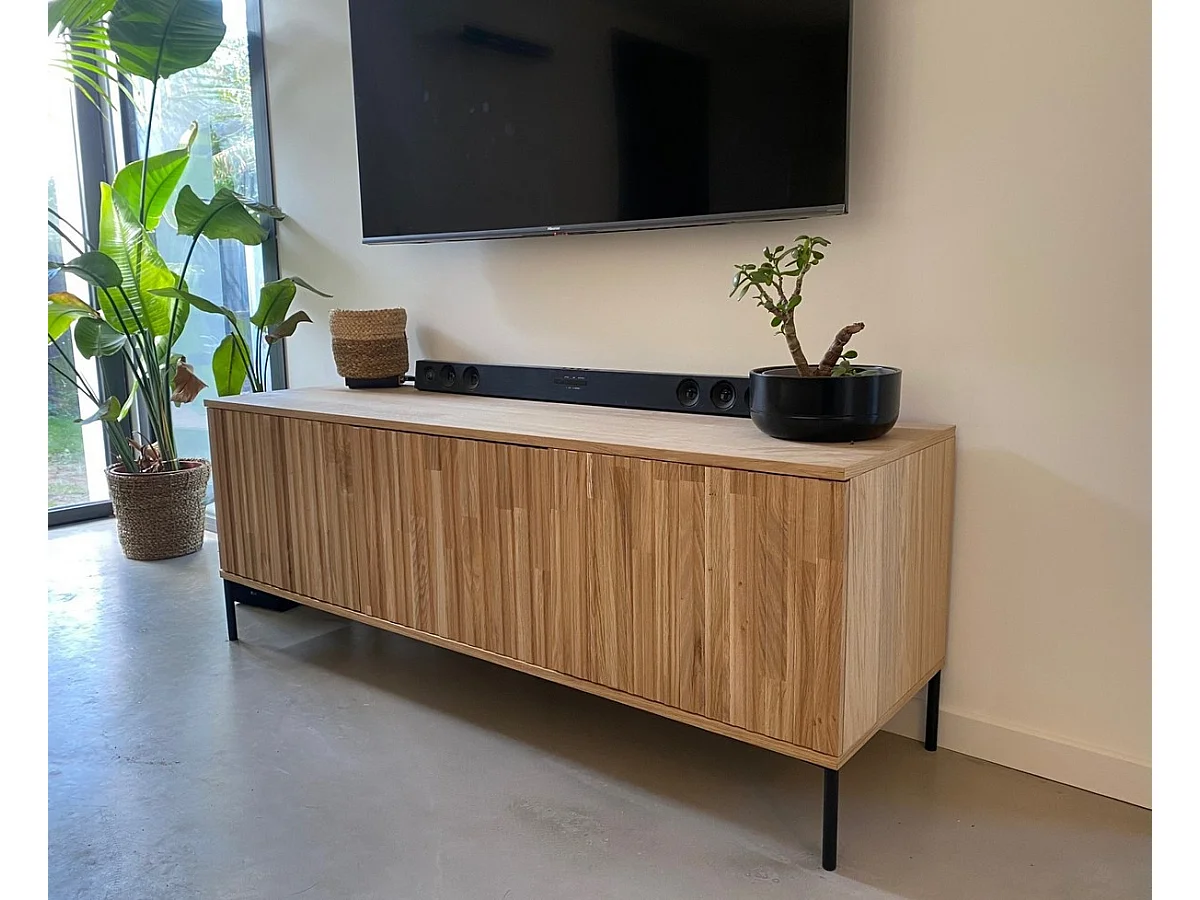 GRAVURE - Mobile TV in rovere naturale L150