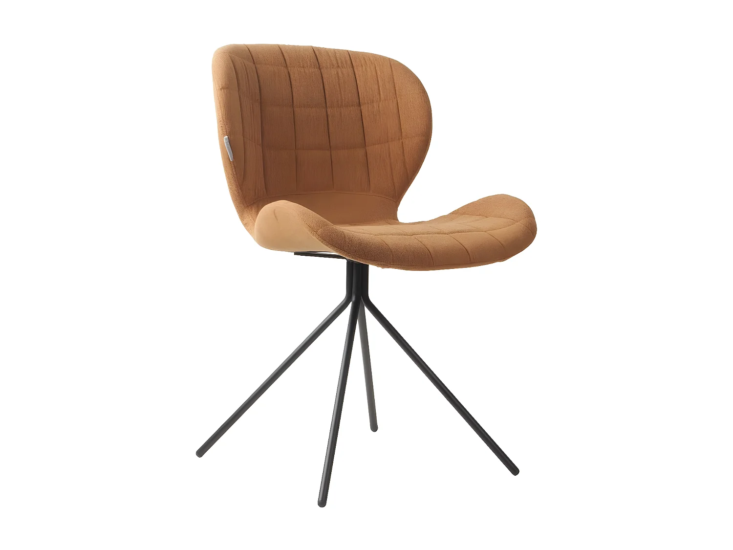 OMG - 2 chaises design en tissu lainé camel