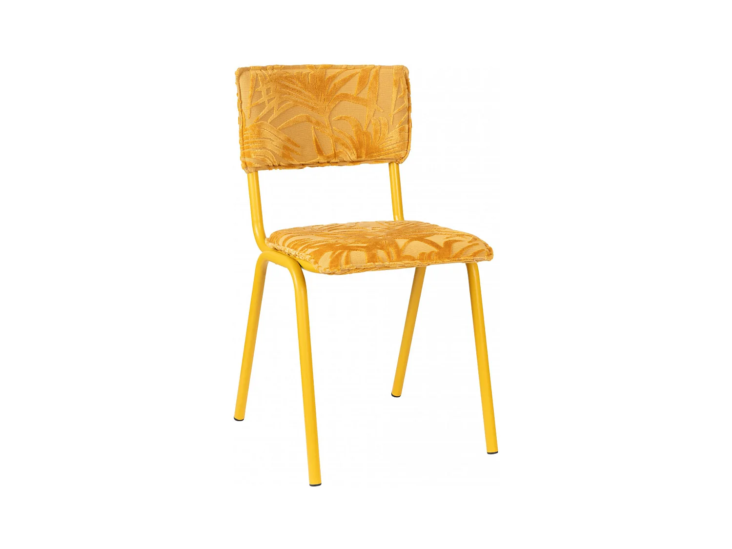 BACK TO MIAMI - Chaise de repas en velours brodé avec motifs exotiques