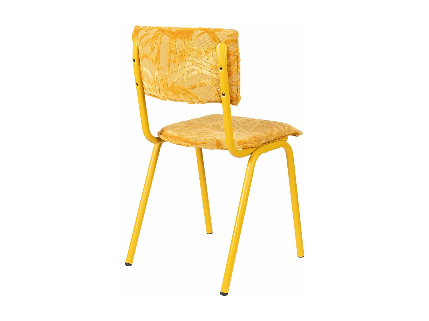 BACK TO MIAMI - Chaise de repas en velours brodé avec motifs exotiques