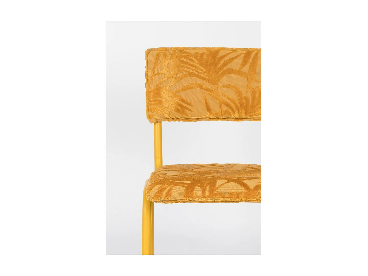 BACK TO MIAMI - Chaise de repas en velours brodé avec motifs exotiques