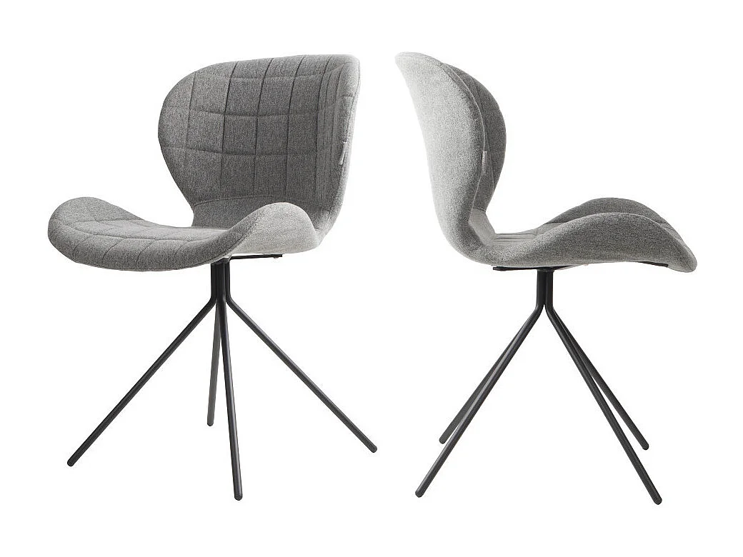 Omg - Lot de 2 chaises design - Gris clair