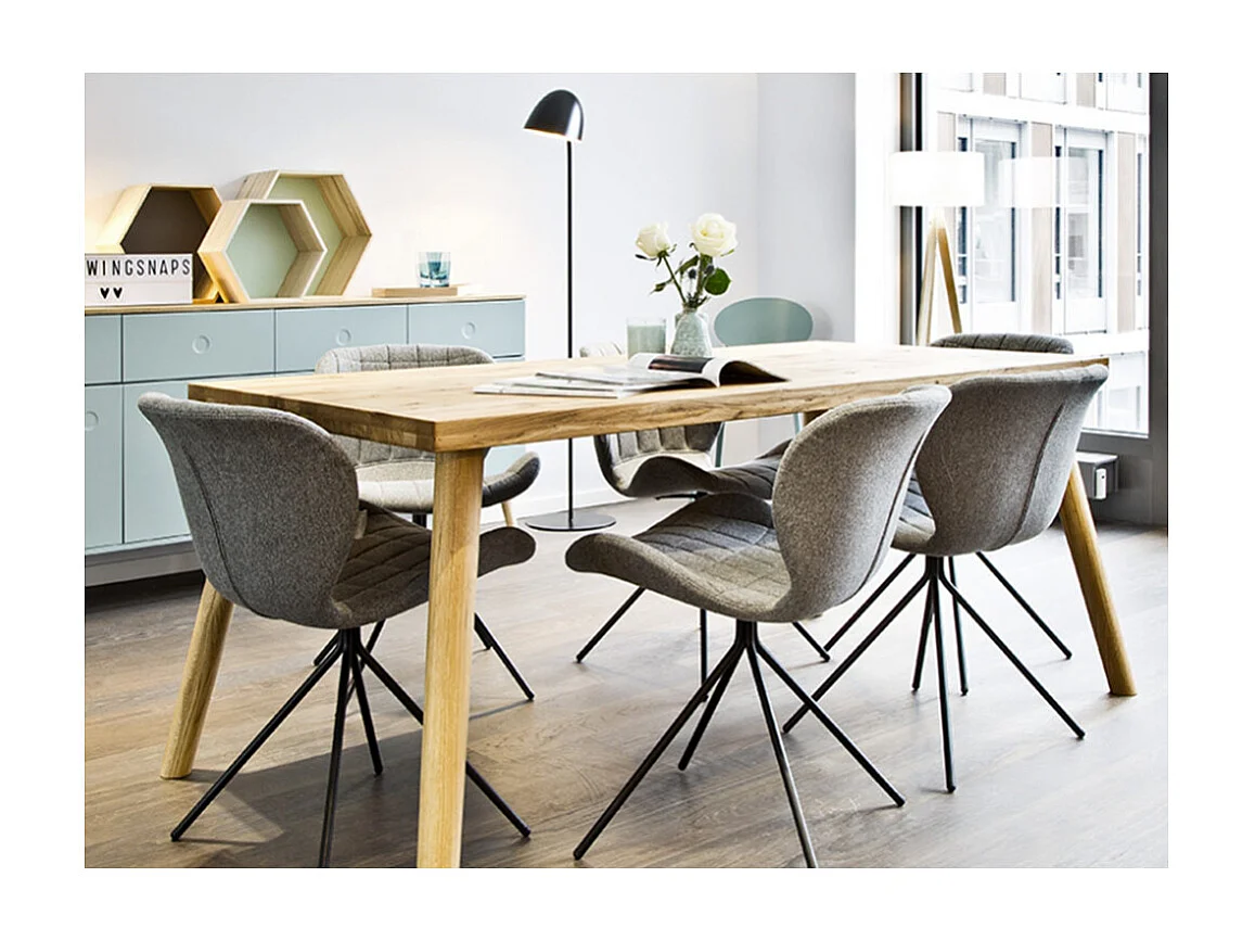 Omg - Lot de 2 chaises design - Gris clair