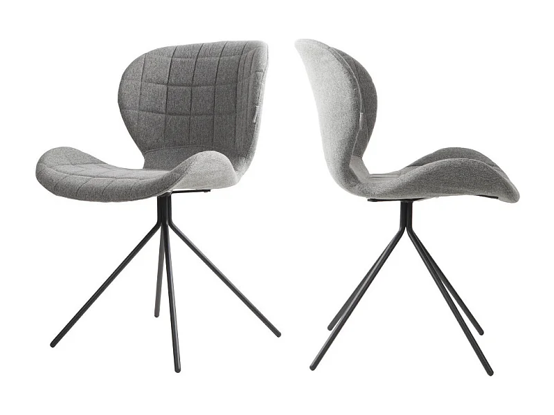 Omg - Lot de 2 chaises design - Gris clair