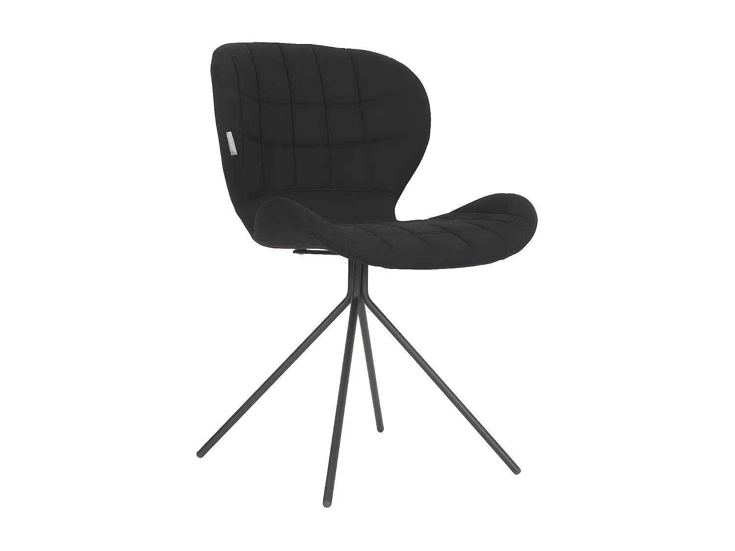 OMG - 2 chaises design en tissu noir