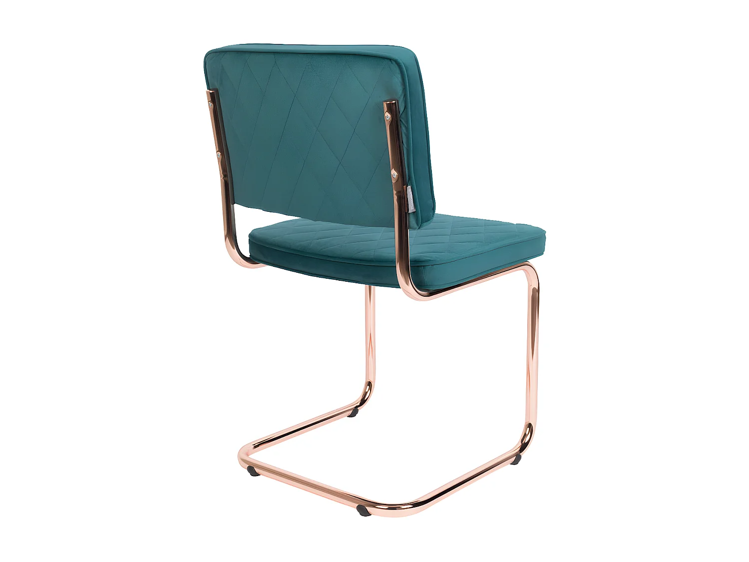 DIAMOND - Chaise en tissu Cuivre et Vert émeraude