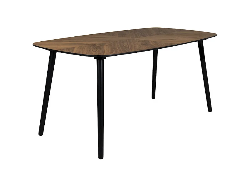 CLOVER - Table de repas ovale en bois noyer 165 cm