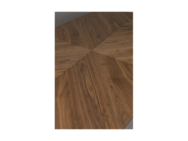 CLOVER - Table de repas ovale en bois noyer 165 cm