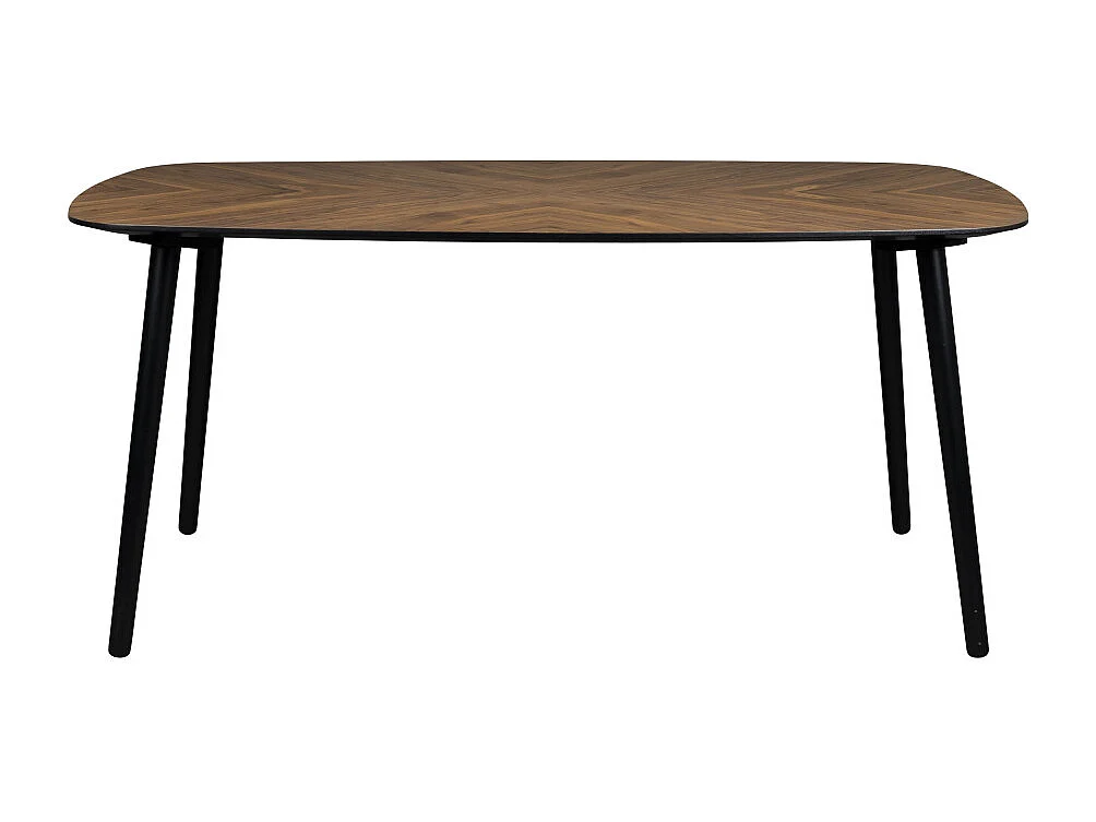 Clover - Table à manger aux bords arrondis 165x90cm - Couleur - Bois foncé