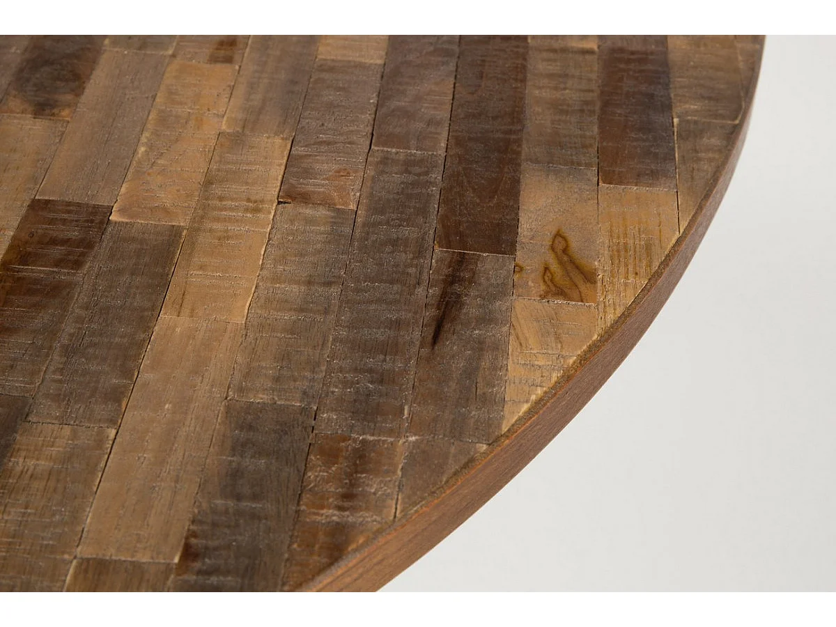 HAVANE - Table repas en bois recyclé et acier noir