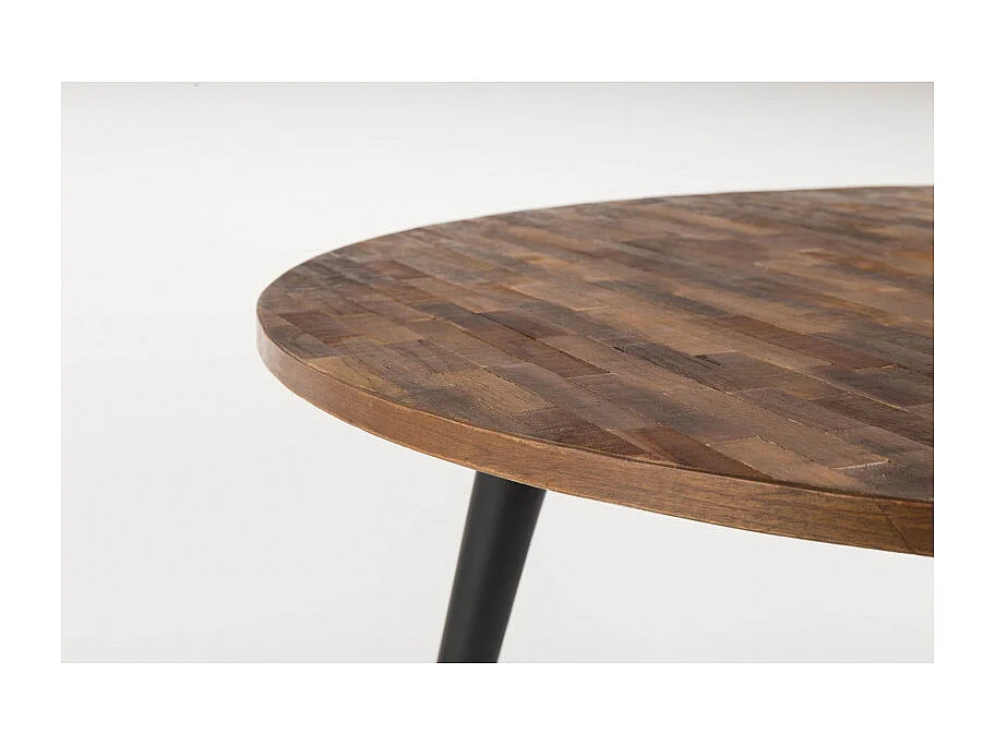 HAVANE - Table repas en bois recyclé et acier noir