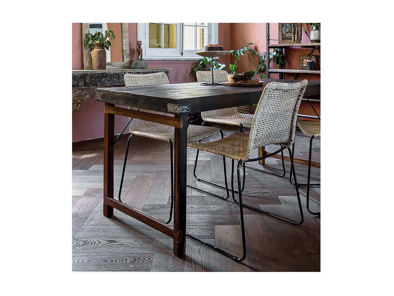 VINTAGE - Table pliante en bois vintage