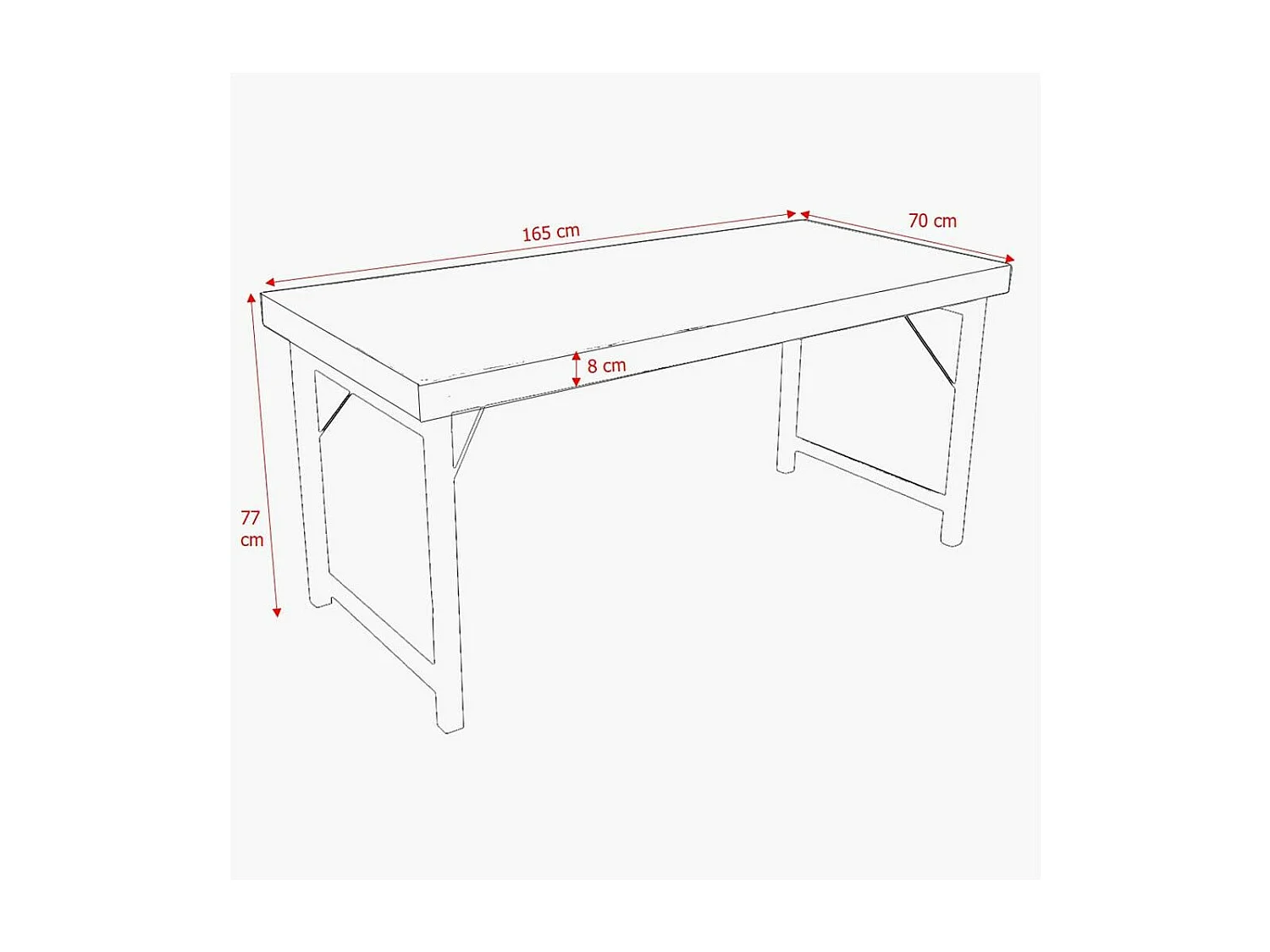 VINTAGE - Table pliante en bois vintage