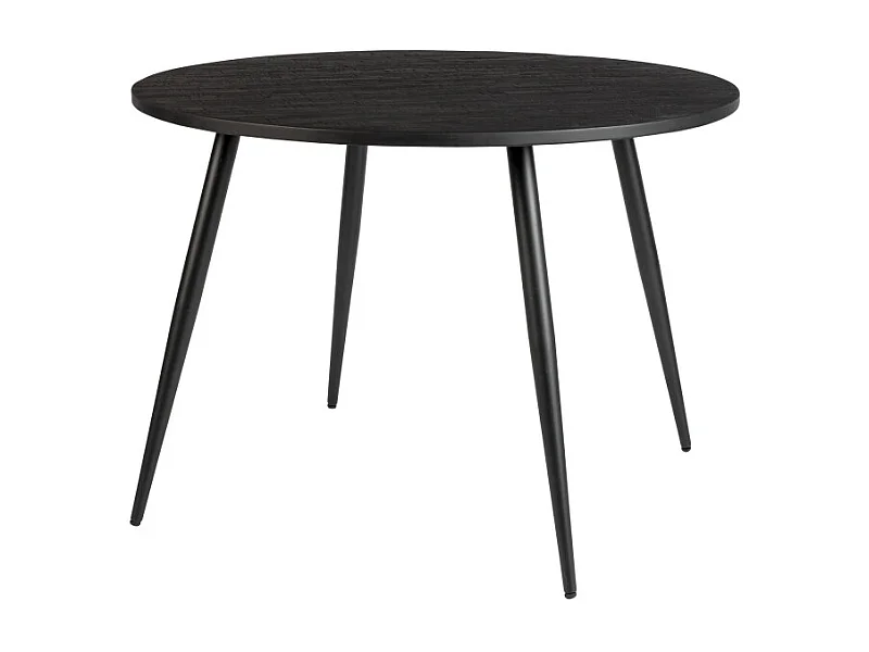 Mo  - Table à manger 4 personnes ronde en bois - Noir