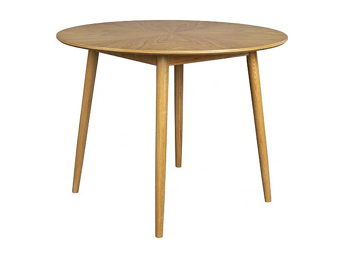 FAB - Table à manger ronde en bois naturel de 120 cm