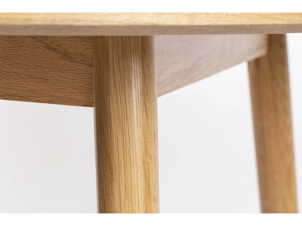 FAB - Table à manger ronde en bois naturel de 120 cm