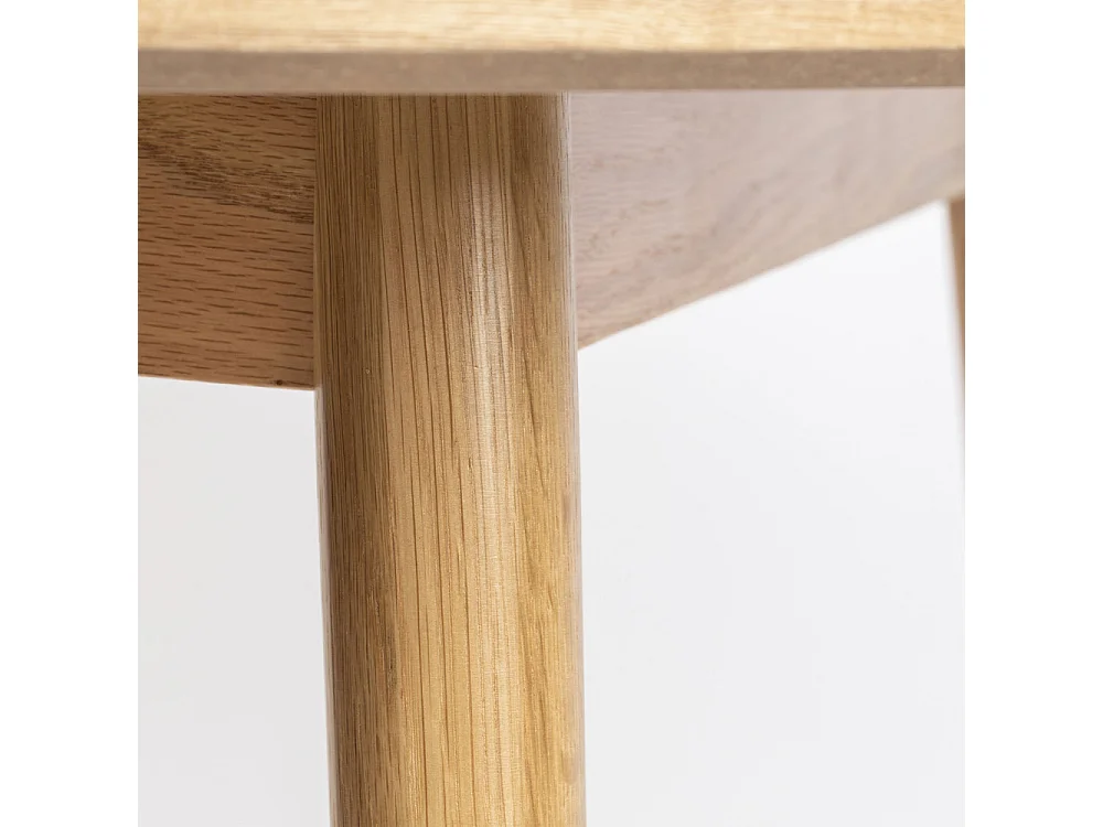 Fabio - Table à manger 4 personnes ronde en bois - Bois clair