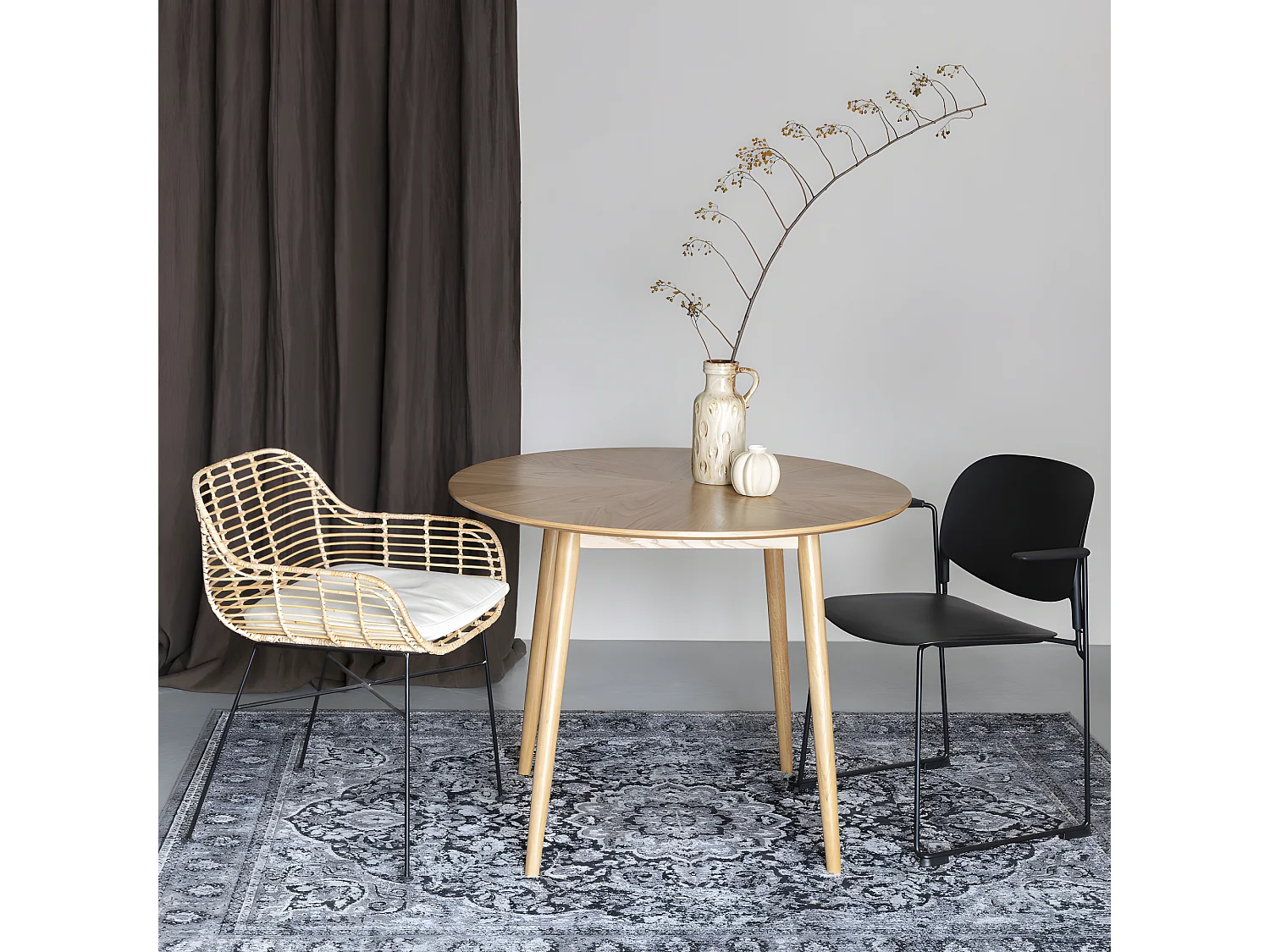 FAB - Table repas ronde en bois D100