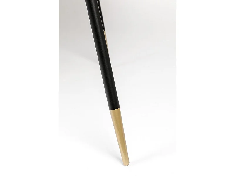 DENISE XL - Table de repas ovale en bois de Frêne finition Noyer