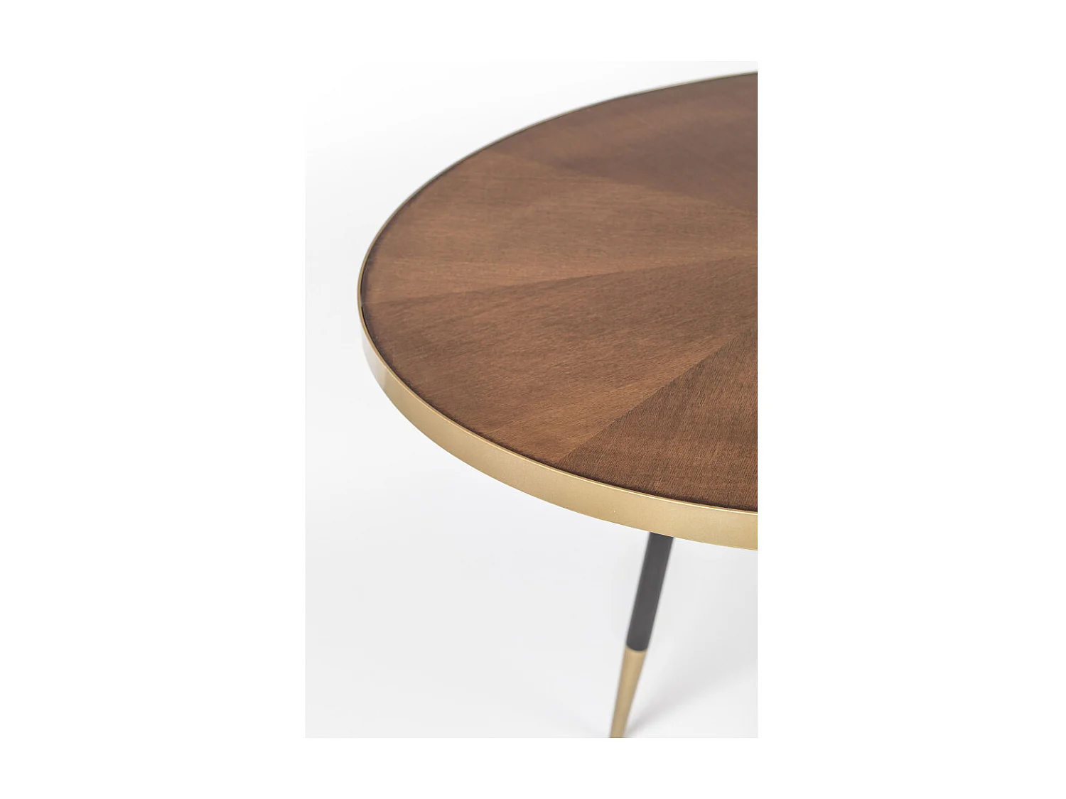 Denise - Table à manger 6 personnes en bois et métal - Bois foncé