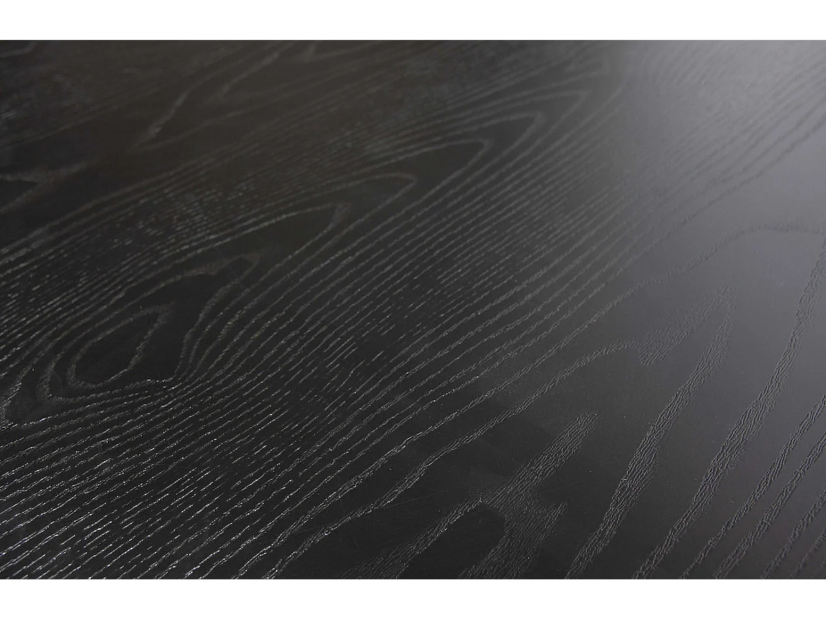 BRUNO - Table à manger ovale en MDF noir