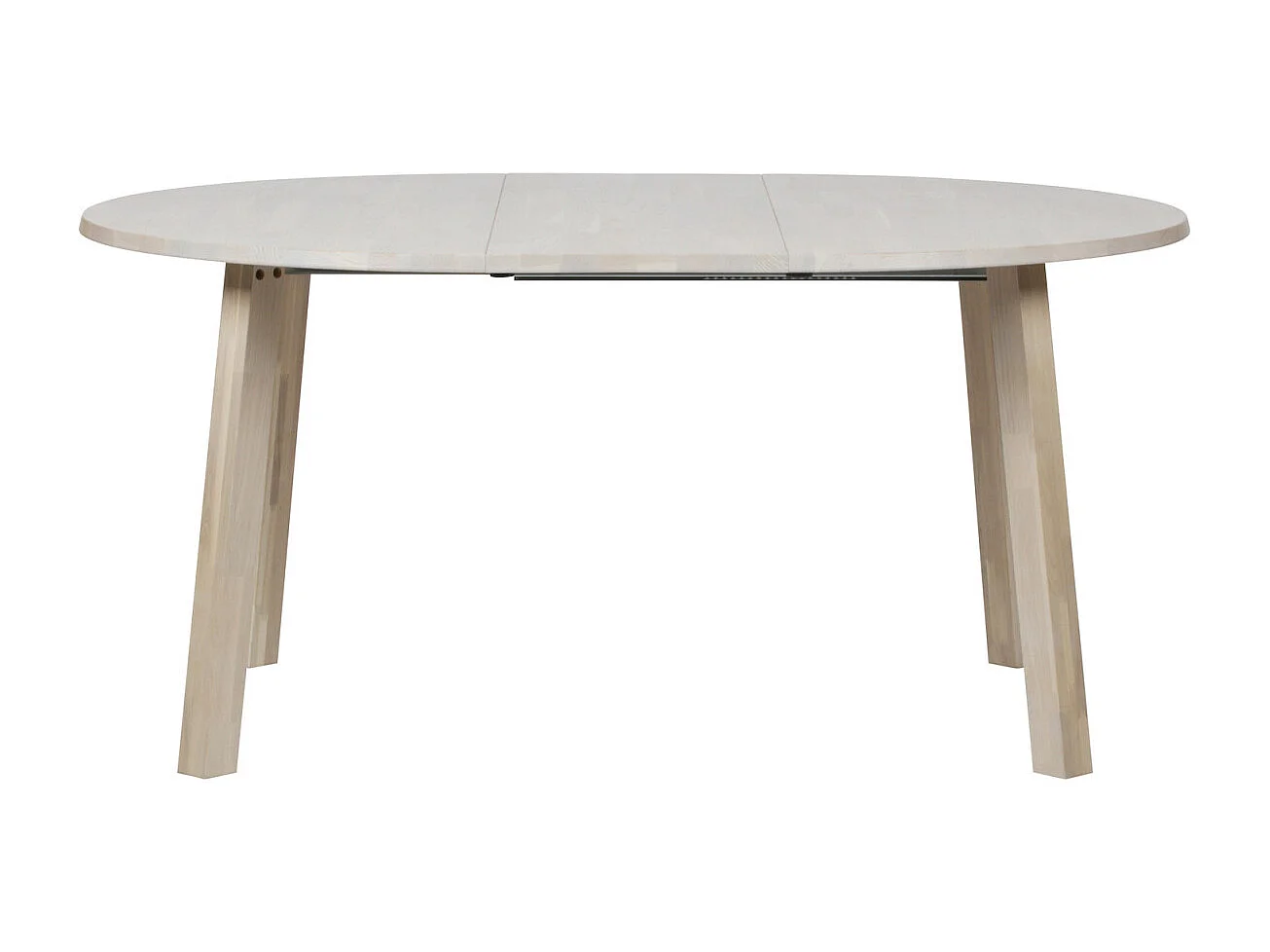 LANGEJAN - Table de repas ronde extensible en chêne clair