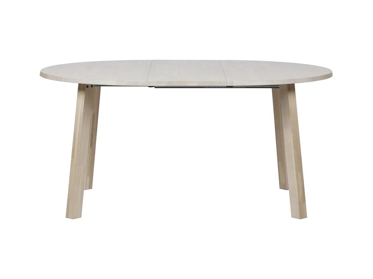 LANGEJAN - Table de repas ronde extensible en chêne clair