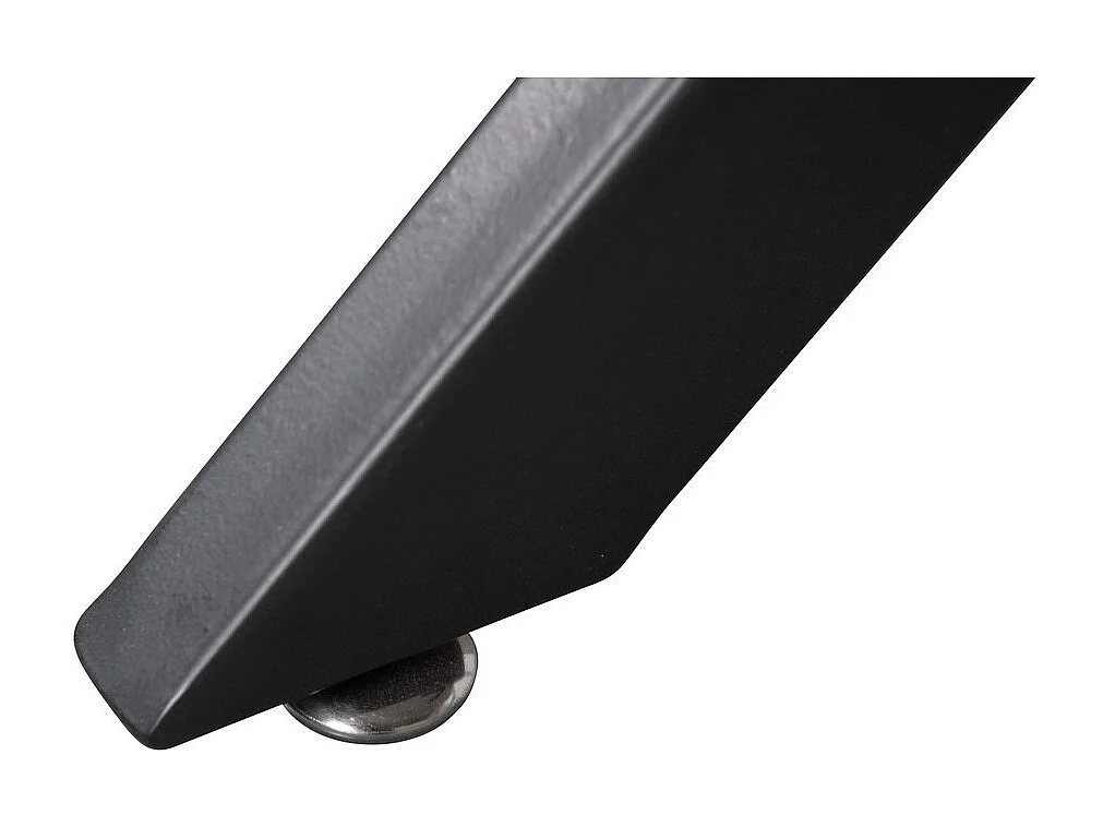 BRUNO - Table ronde en Noyer avec structure en acier noir