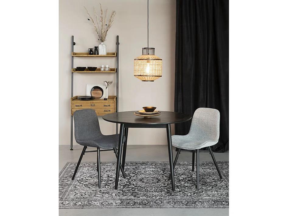 FAB - Table de repas en bois noir D100