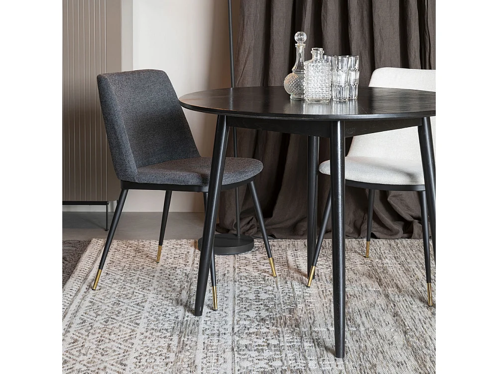 FAB - Table de repas en bois noir D100