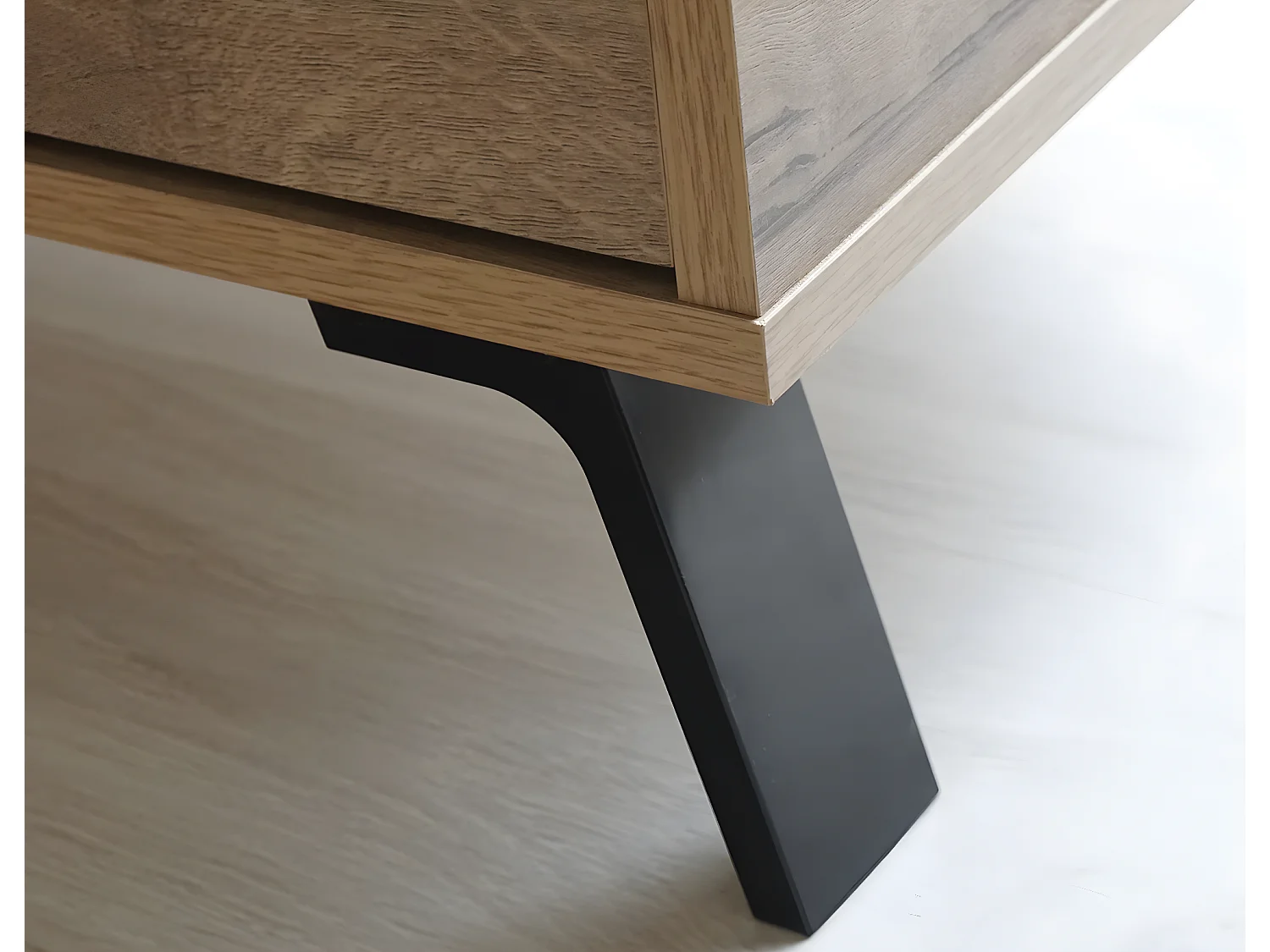 Bibliothèque étagère à 1 porte coulissante coloris chêne doré - Hauteur 180 x Longueur 80 x Profondeur 33 cm