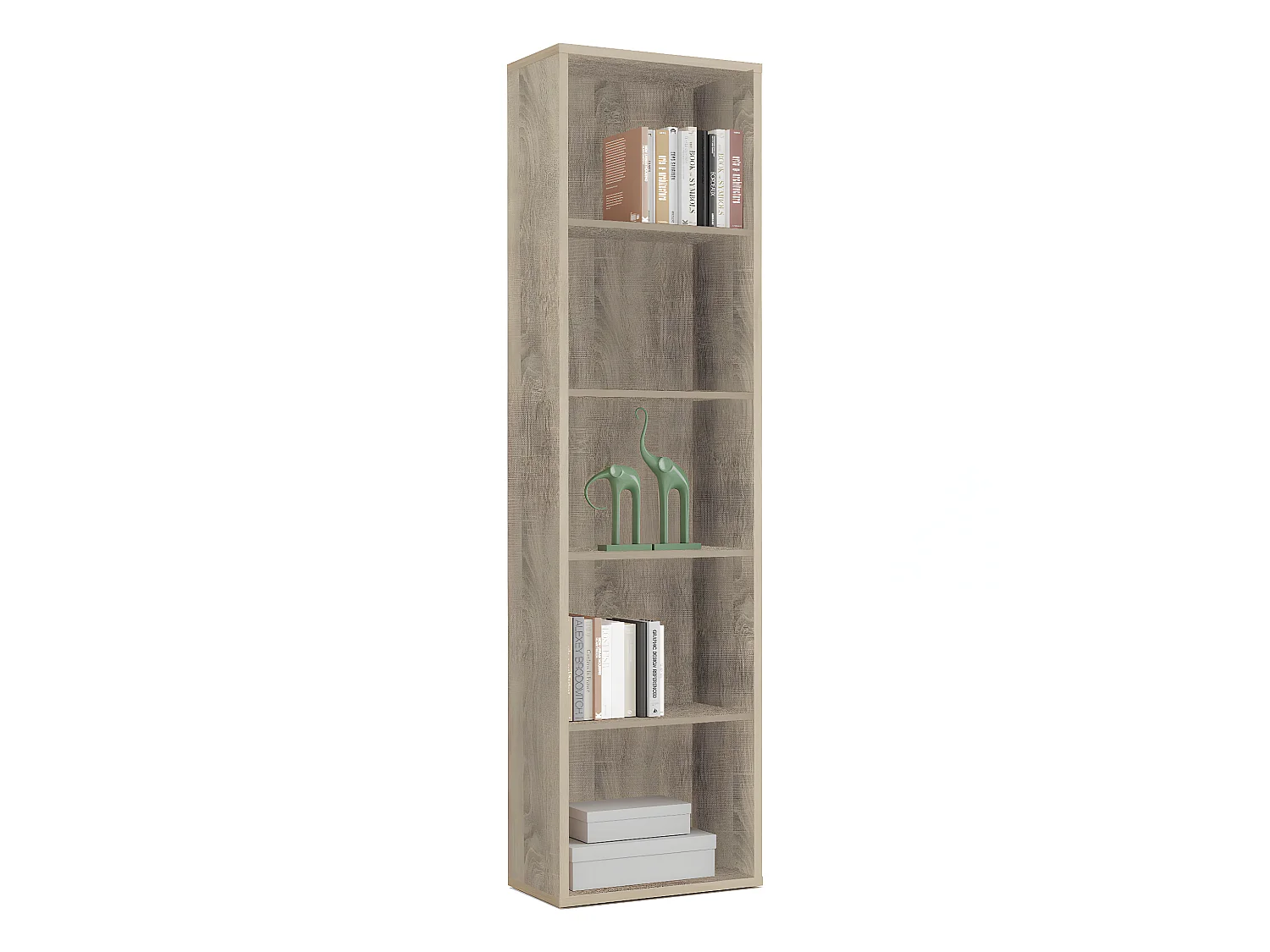 Bibliothèque / étagère de rangement coloris Cambrian - Hauteur 196.5 x Longueur 51.5 x Profondeur 33 cm