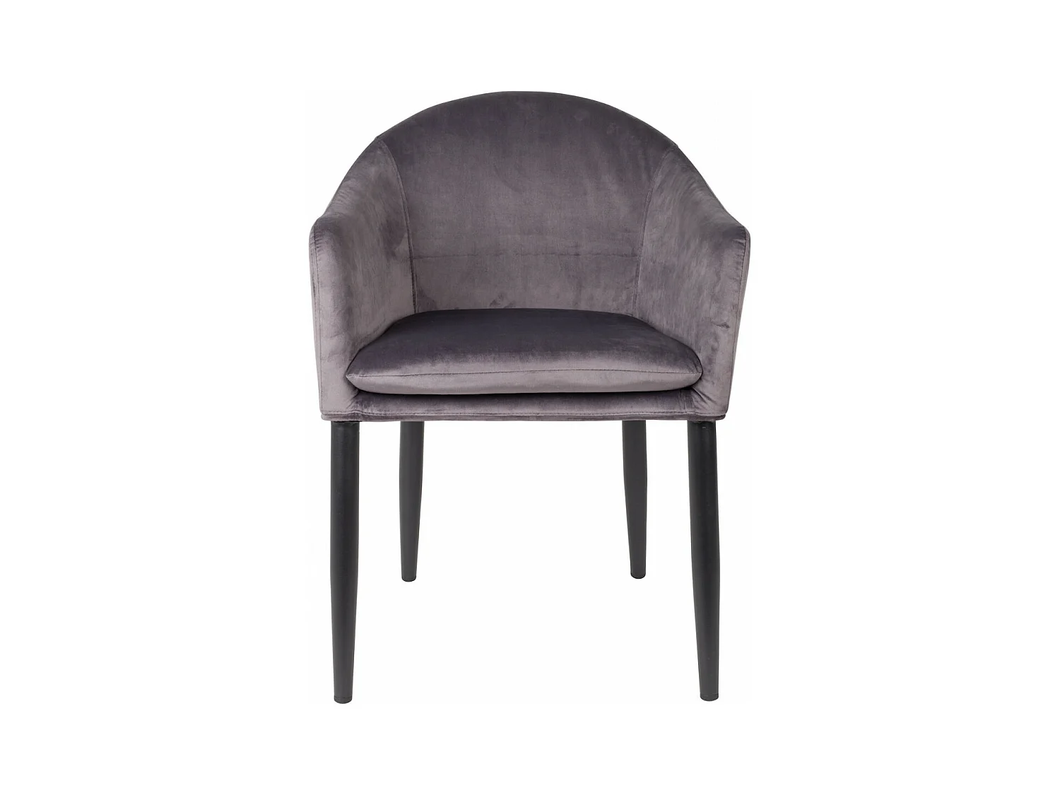 COSY - Fauteuil de repas en velours soyeux gris