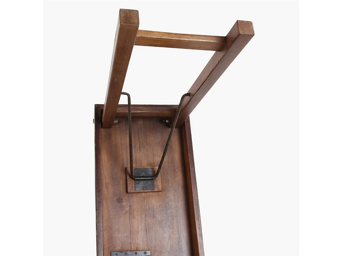 VINTAGE - Console vintage pliante en bois noir