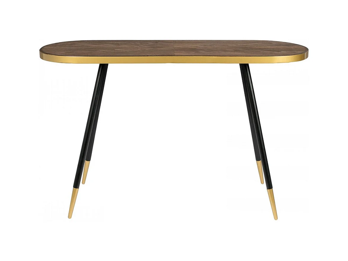 DENISE - Console art déco en bois de frêne avec finition noyer