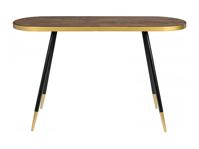 DENISE - Console art déco en bois de frêne avec finition noyer