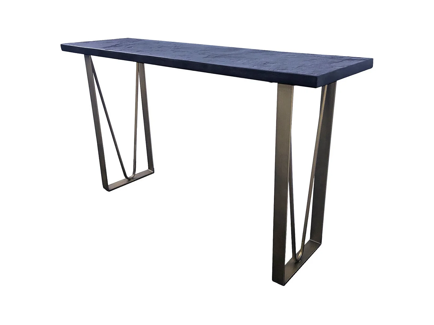 ARDOISE - Console effet ardoise avec structure en métal bronze