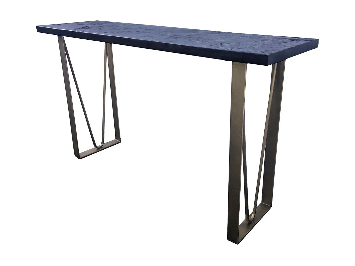 ARDOISE - Console effet ardoise avec structure en métal bronze