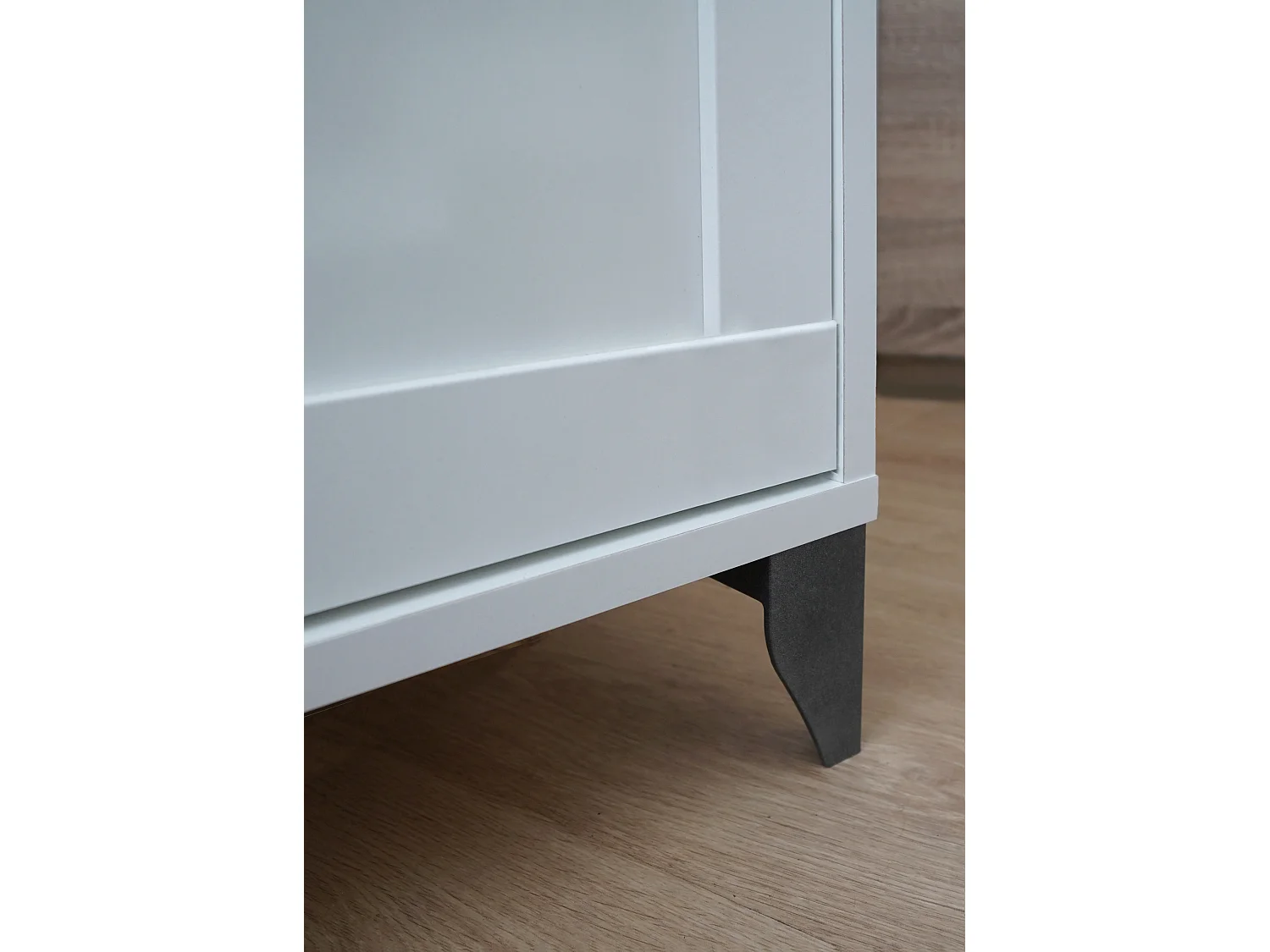 Meuble Vasque 2 portes + 1 tiroir coloris blanc Mat/Cambrian - Hauteur 95 x Longueur 82 x Profondeur 47 cm