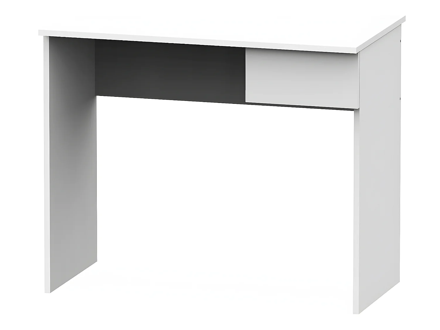 Bureau avec tiroir coloris blanc - Hauteur 75 x Longueur 90 x Profondeur 50 cm