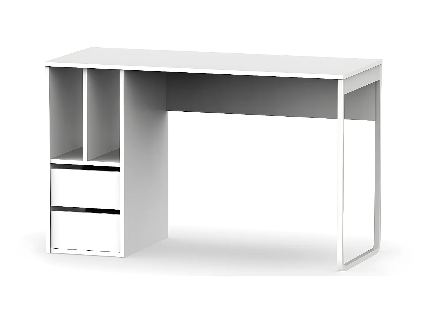 Bureau coloris blanc - Hauteur 74 x Longueur 120 x Profondeur 55 cm